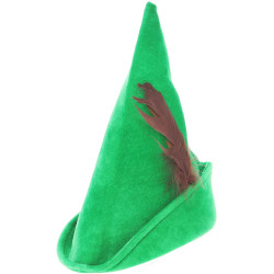 Lovecký zelený klobúk s perím